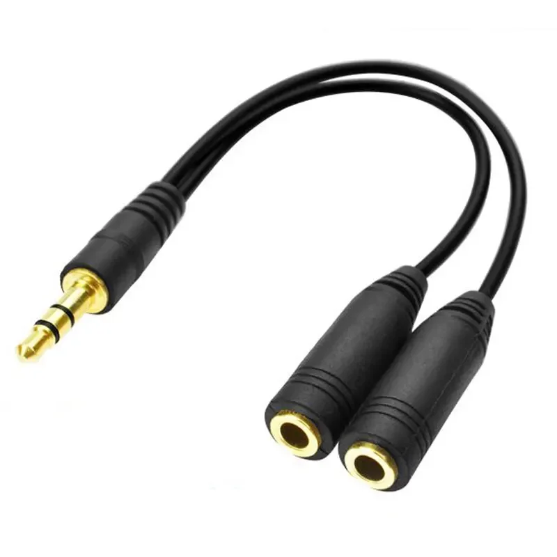 Audio Splitter Y - Koptelefoonsplitter, 3,5 mm verlengkabel Audio Stereo