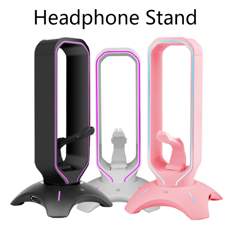 Gaming Headset Rgb - RGB-headsetstandaard met muis Bungee-snoerhouder Gaming-hoofdtelefoonstandaard met