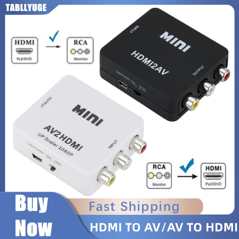 Audio Splitter Y - HDMI-compatibel naar RCA Converter Adapter AV/CVBS
