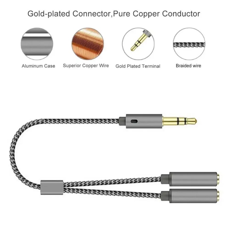 Headset Adapter Hoofdtelefoon  - Audio Splitter Y recensie en prijs